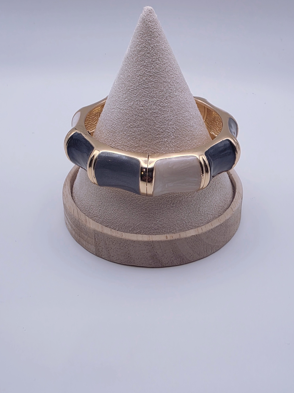 Impressions Gold-Tone Black and Cream Bracelet